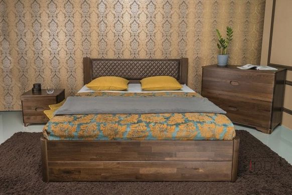 Полуторная кровать Олимп Грейс с ящиками 120x190 см Орех — Morfey.ua