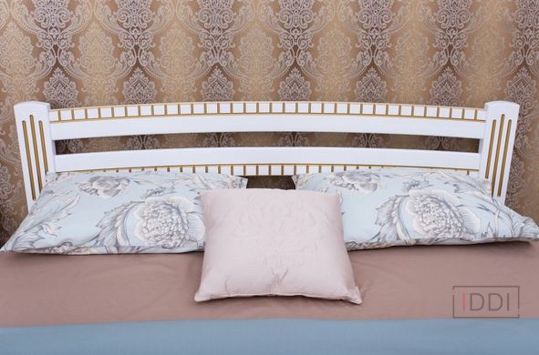 Полуторне ліжко Мілана Люкс з фрезеруванням Олімп 120x190 см Горіх — Morfey.ua