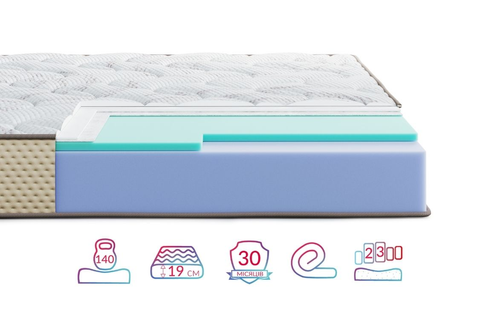 Матрас беспружинный HighFoam Levante Fonte 80x190 см &mdash; Morfey.ua
