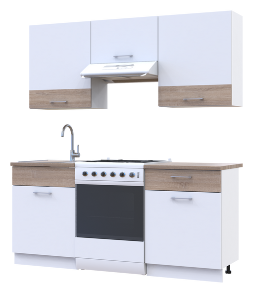 Кухня Лея Doros 1.8 м Білий/Дуб Сонома ДСП 180х60х250 (81000010) &mdash; Morfey.ua