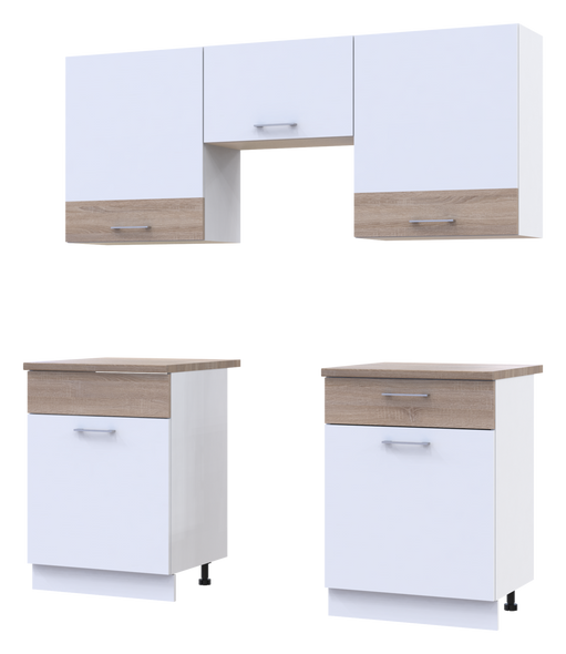 Кухня Лея Doros 1.8 м Білий/Дуб Сонома ДСП 180х60х250 (81000010) &mdash; Morfey.ua