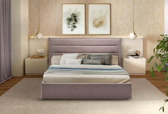 Кровать Olivia MIX 160x200 см с нишей и ПМ беж &mdash; Morfey.ua