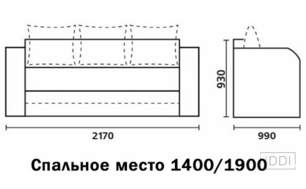 Диван Винтаж Yudin 190x140 см Ткань 0-й категории — Morfey.ua