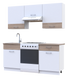 Кухня Лея Doros 1.8 м Білий/Дуб Сонома ДСП 180х60х250 (81000010)