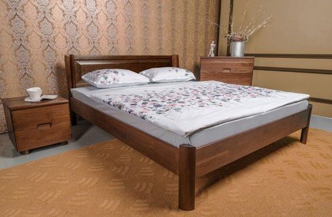 Полуторне ліжко Марго фільонка без ізножья Олімп 120x190 см Венге темний &mdash; Morfey.ua