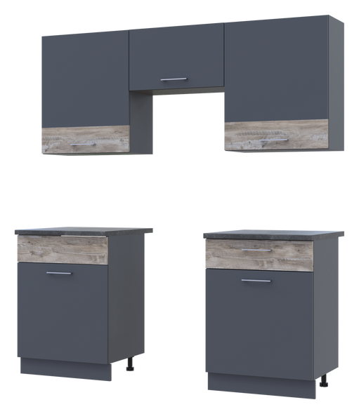 Кухня Лея Doros 1.8 м Графіт/Клондайк ДСП 180х60х250 (81000014) &mdash; Morfey.ua