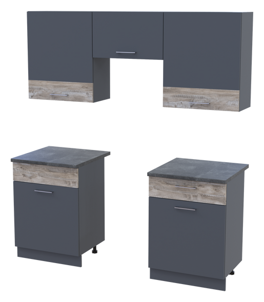 Кухня Лея Doros 1.8 м Графіт/Клондайк ДСП 180х60х250 (81000014) &mdash; Morfey.ua