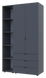 Комплект Doros Гелар с Этажеркой Графит 2 ДСП 115.7х49.5х203.4 (42005054)