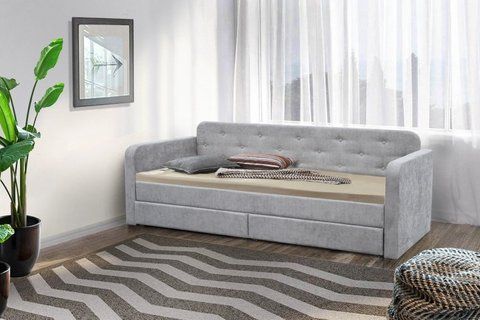 Кровать Malibu MIX сірий 80x200 см с ящиками &mdash; Morfey.ua