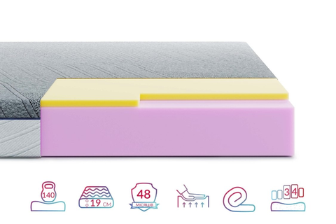 Матрас беспружинный HighFoam Bellagio Piano 80x190 см &mdash; Morfey.ua