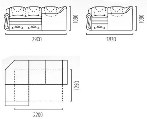 Диван кутовий Невада Yudin 220x125 см &mdash; Morfey.ua