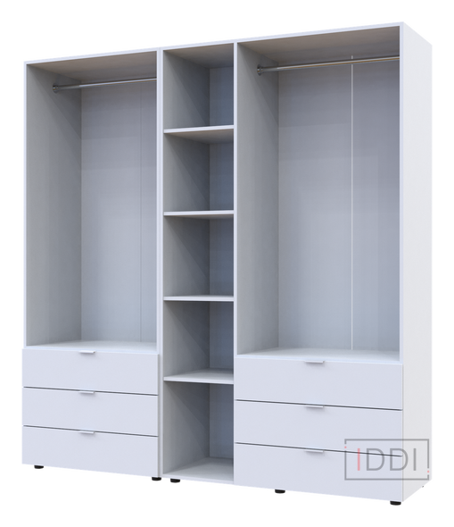 Распашной шкаф для одежды Doros Гелар комплект Белый 2+3 ДСП 193,7х49,5х203,4 (42002116) — Morfey.ua