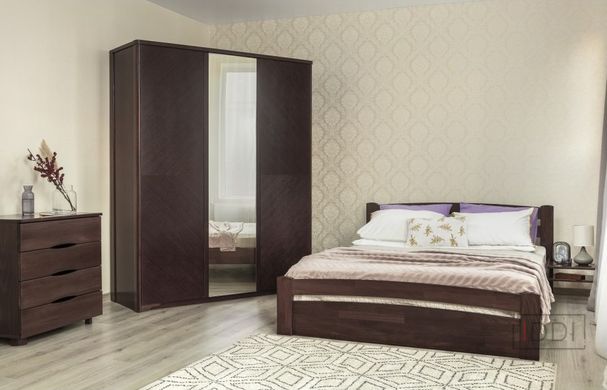 Односпальне ліжко Мілана Люкс з ящиками Олімп 80x190 см Горіх — Morfey.ua