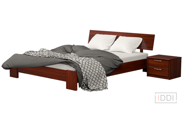 Полуторная кровать Эстелла Титан щит 120x190 см Орех темный — Morfey.ua