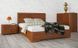 Полуторная кровать Милена с интарсией Олимп 120x190 см Орех