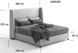 Полуторне ліжко Woodsoft Leon з підйомним механізмом 140x190 см