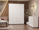 Распашной шкаф для одежды Doros Гелар Белый 4 ДСП 155х49,5х203,4 (42001022)