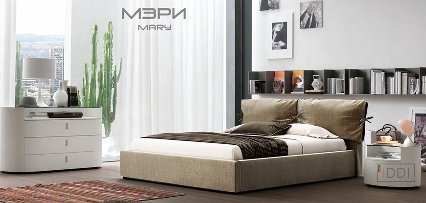 Ліжко Мері-1 із зав'язками Green Sofa 120x200 см Тканина 1-ї категорії — Morfey.ua