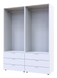 Распашной шкаф для одежды Doros Гелар комплект Белый 2+2 ДСП 155х49,5х203,4 (42002117)