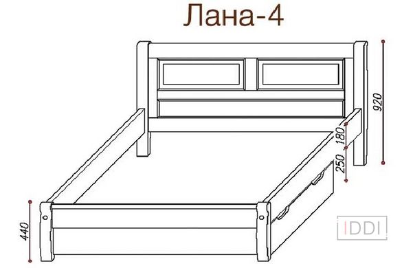 Ліжко Лана-4 Темп-Меблі 80x190 см Без ніші — Morfey.ua