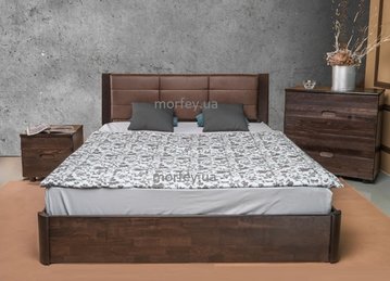 Полуторная кровать Олимп Катарина с ящиками 120x190 см Орех — Morfey.ua
