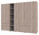 Комплект Doros Гелар с Этажеркой Дуб Сонома 2+4 ДСП 270.7х49.5х203.4 (42005051)