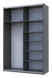 Шкаф купе Doros G-сaiser Графит / Дуб Крафт Серый 1 ДСП / 1 зеркало / 3 части 160х60х240 (42005023)