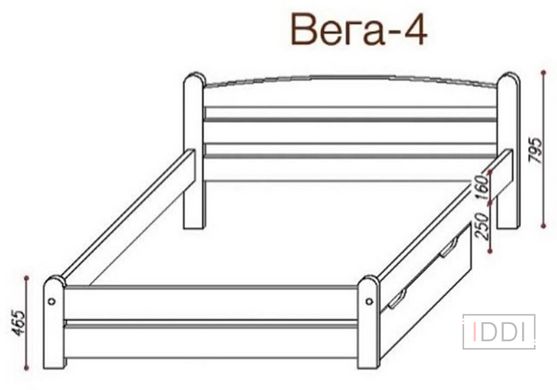 Кровать Вега-4 Темп-Мебель 80x190 см Без ниши — Morfey.ua
