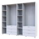 Распашной шкаф для одежды Doros Гелар комплект Белый 3+3 ДСП 232,4х49,5х203,4 (42002119)