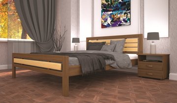 Двуспальная кровать ТИС Модерн-1 160x200 см Сосна щит — Morfey.ua