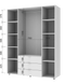 Распашной шкаф для одежды Doros Гелар комплект Белый 3+4 ДСП 271,2х49,5х203,4 (42002120)