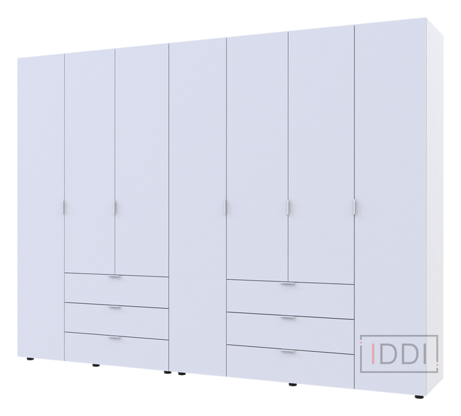 Распашной шкаф для одежды Doros Гелар комплект Белый 3+4 ДСП 271,2х49,5х203,4 (42002120) — Morfey.ua
