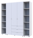 Комплект Doros Гелар с 2 Этажерками Белый 3 ДСП 192.6х49.5х203.4 (42005035)