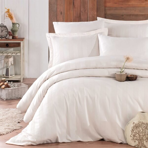 КПБ HOBBY Exclusive Sateen Diamond Wafel Krem кремовий 160*220/1*50*70+1*70*70