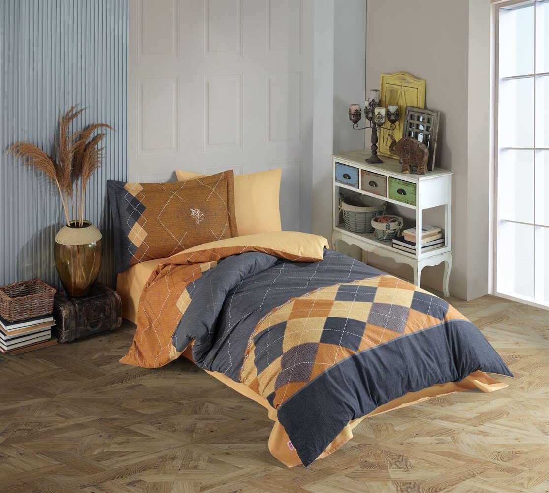 КПБ HOBBY Poplin Carilla жовтий 160*220/1*50*70