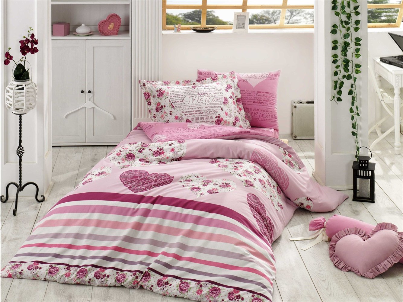 КПБ HOBBY Poplin Bella бузковий 160*220/1*50*70