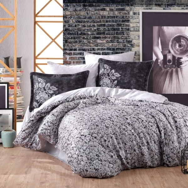 КПБ HOBBY Exclusive Sateen Elvira чорний 200*220/4*50*70