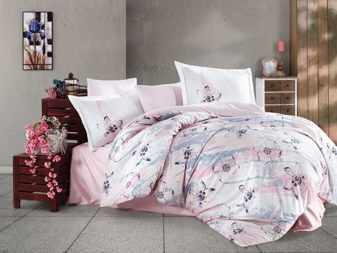 КПБ HOBBY Exclusive Sateen Brisha розовий 200*220/4*50*70