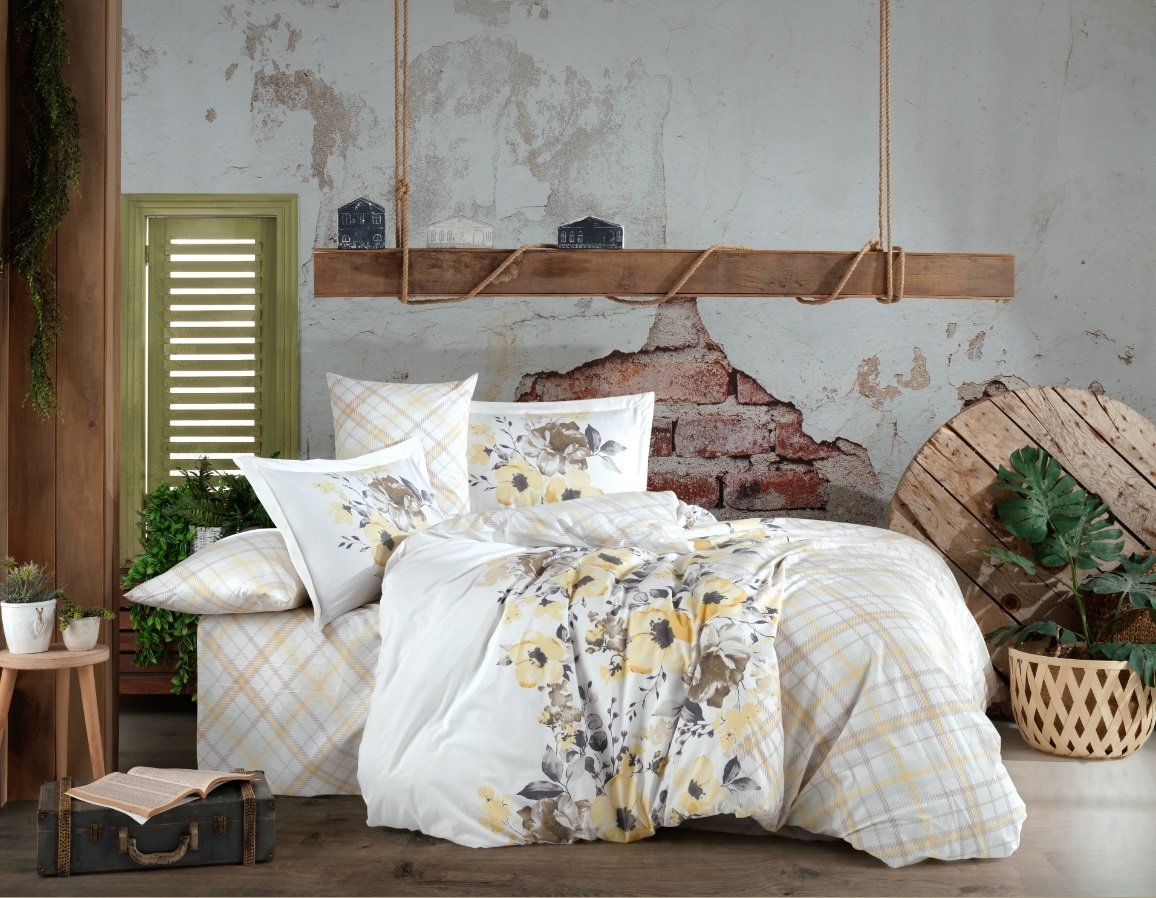 КПБ HOBBY Poplin Belinda жовтий 200*220/2*50*70