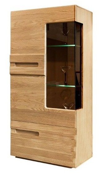 Шафа з вітриною Амстердам Loft (низький) Onlywood