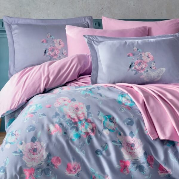 КПБ HOBBY Exclusive Sateen CALVINA бузковий 200*220/4*50*70