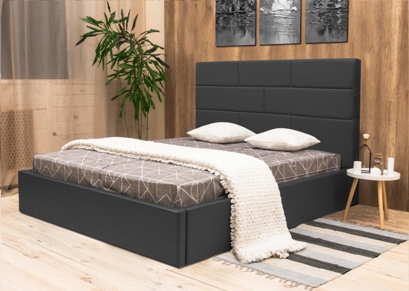 Двоспальне ліжко Corners Лофт з підйомним механізмом. З кутовими ніжками Тканина