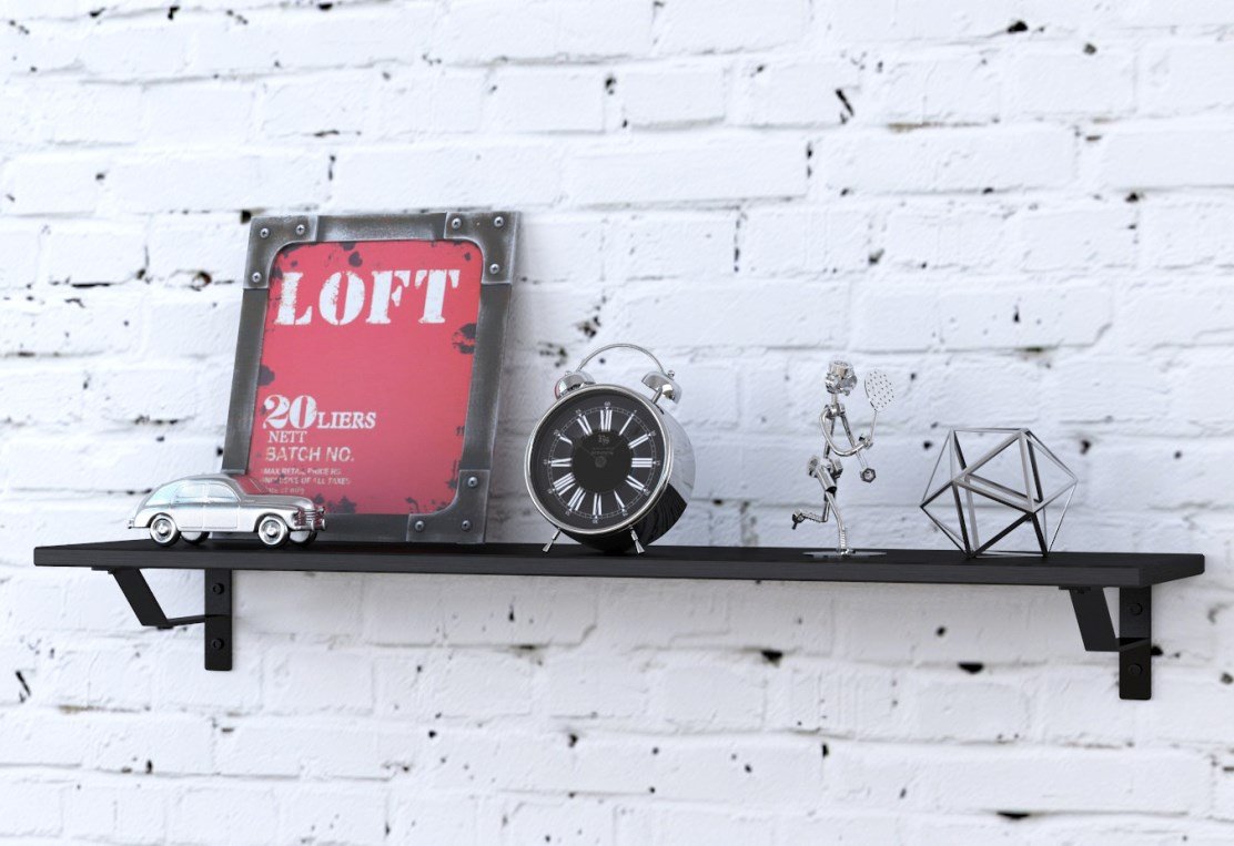 Настінна полиця PL 6-92-16 Loft design Горіх Модена