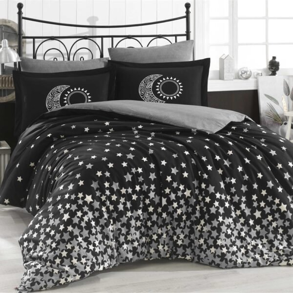 КПБ HOBBY Poplin Stars сірий 200*220/2*50*70