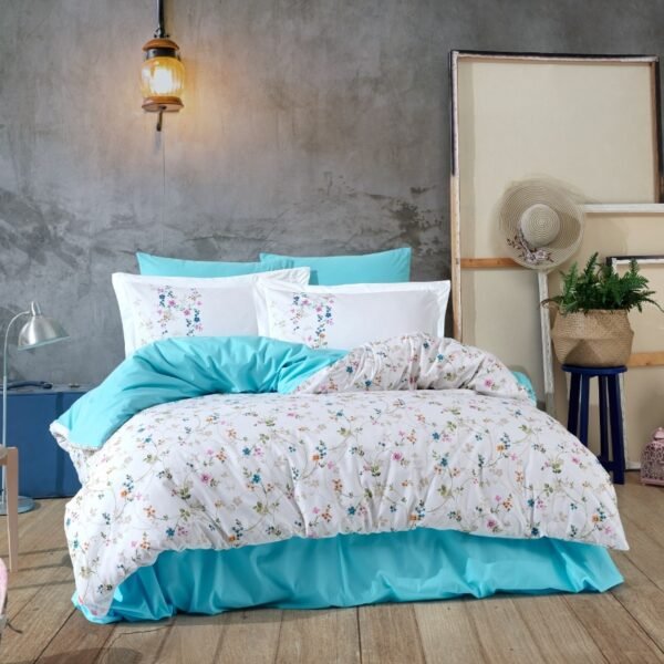 КПБ HOBBY Poplin Orient бірюзовий 200*220/2*50*70