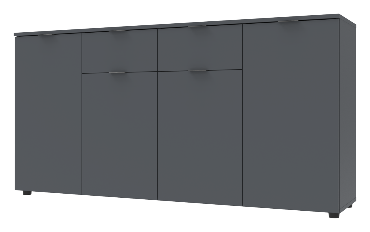 Комод Doros Рон 7 Графіт 4 фасади 2 шухляди 160х381 (44900236)