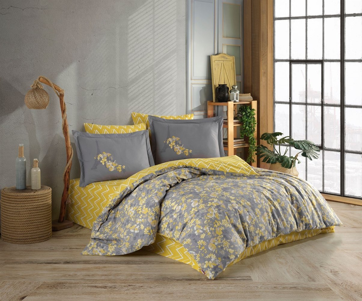 КПБ HOBBY Poplin Alanza жовтий 200*220/2*50*70