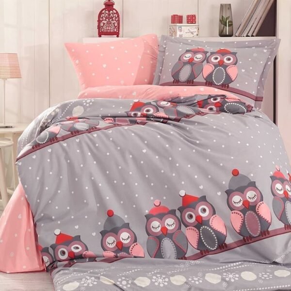 КПБ HOBBY Poplin Linda сірий 200*220/2*50*70