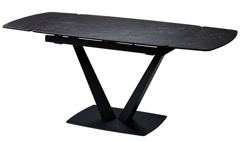 Elvi Black Marble керамічний стіл 120-180 чорний