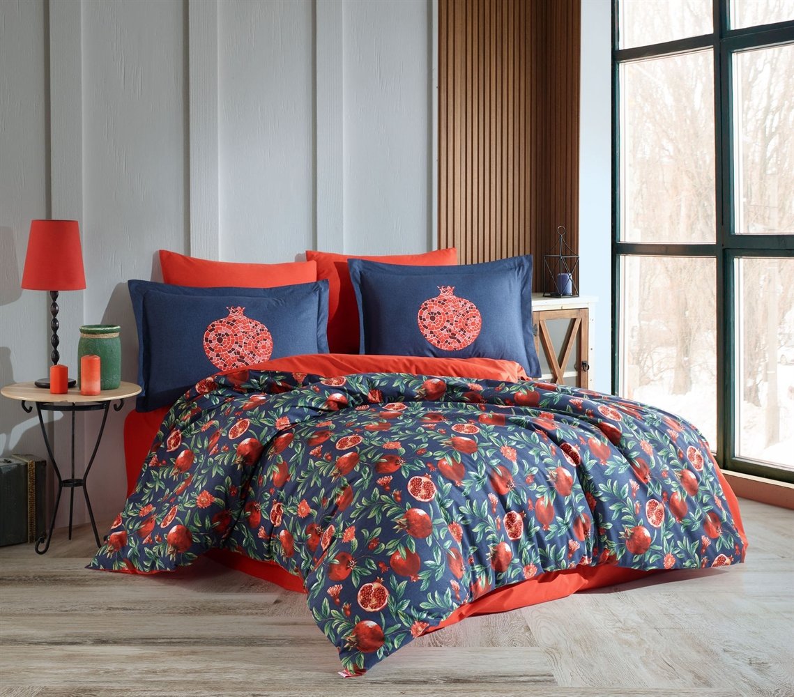 КПБ HOBBY Poplin Plenty червоний 200*220/2*50*70